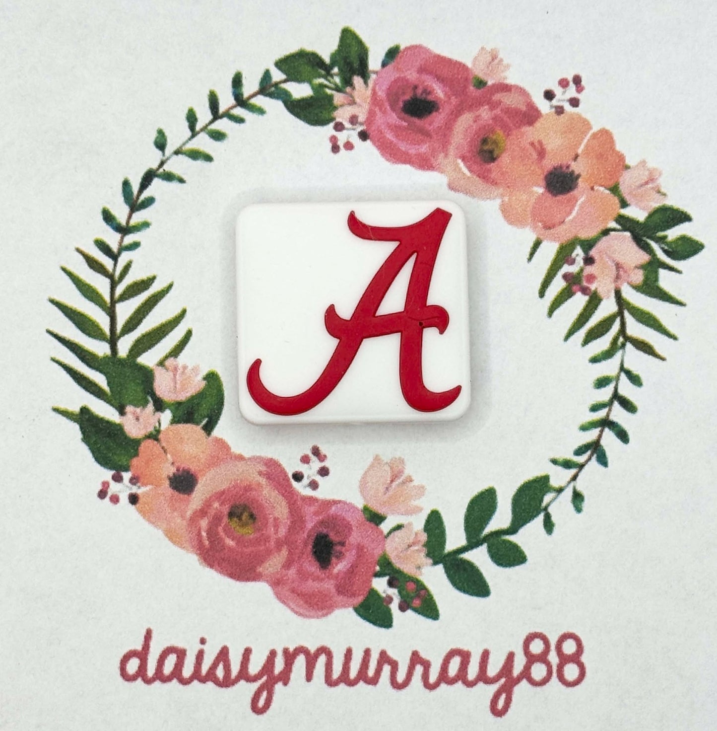 Alabama Crimson Tide Silicone Focal